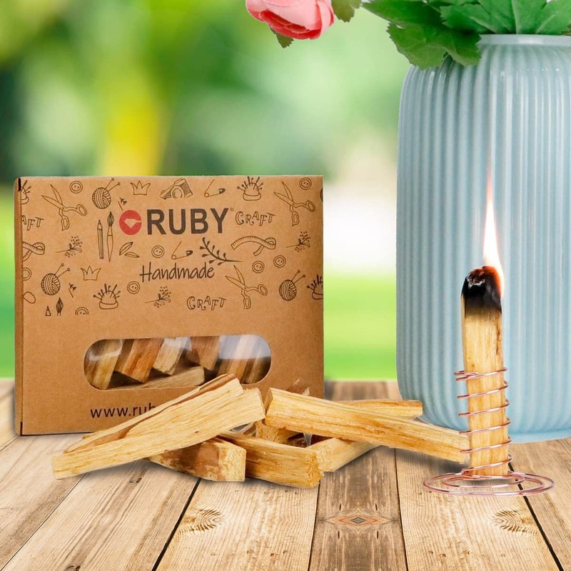 RUBY Palo Santo Cleaning Natural Smoking Wood 14-18 Pieces (120