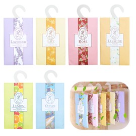 6 Sachets Wardrobe Fresheners Drawer Fresheners, Drawer Fresheners With Hanging Sachets, Aromatherapy Sachets with Natural Scents for Closets and Drawers