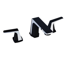 ANZZI Single Handle Bathroom Faucets for Sink 1 Hole, Single Hole Bathroom Sink Faucet, RV Faucet, Vanity Faucet, Two Tone Faucet, Matte Black & Chrome Faucet and Pop-up Drain (L-AZ900MB-CH)