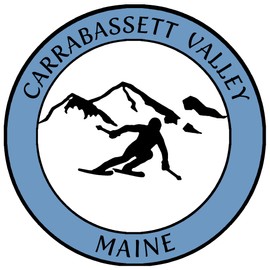 Athena Brands Carrabassett Valley Maine Extreme Skier - Car Truck Window Bumper Sticker Decal - Columbia Blue
