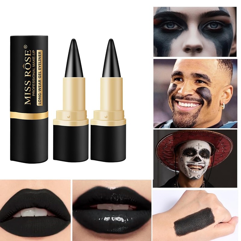 2PCS Black Eyeliner Cream – Highly Pigmented Waterproof Black Eyeliner