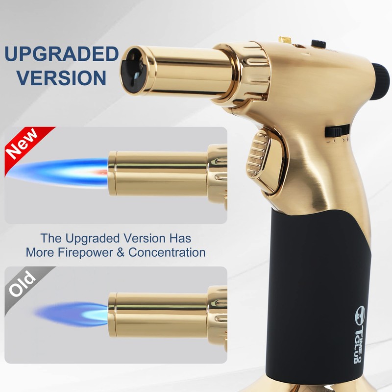 Butane Torch, Premium Double Flame Big Kitchen Torch Lighters with