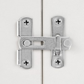 INIRET 4 Packs Barn Door Latches，1.89” x 1.89” Brushed Nickel Stainless Steel Small pet cage flip Door Latch Bi-fold Door Lock,Sliding Door Antique Lock Gate Latches Wine Cabinet Closet Door Latches