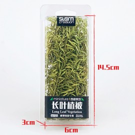 Cayway 2 Pack Static Grass Tuft, 2 Color Model Grass Tufts Railway Artificial Grass Long Shrub Vegetation Groups for DIY Architecture Building Model Railway Train Diorama Garden Scenery