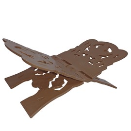 Desert Dress Plastic Quran Muslim Book Holder Stand, Folding Bookshelf Carved Gift Books Festival Decoration Holy Islamic Event Props Eid Al-Fitr School Kids Children Supplies Madrasa (Brown)