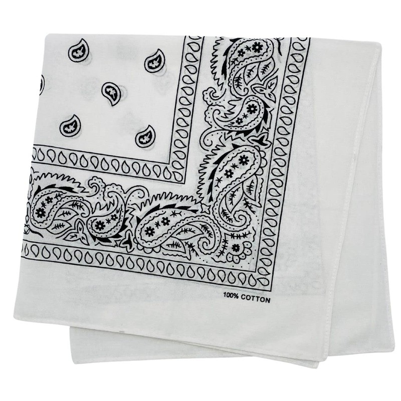 MDSTYLE 100% Cotton Bandana for Men & Women 22" x