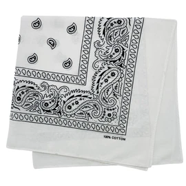 MDSTYLE 100% Cotton Bandana for Men & Women 22" x 22" Paisely Pattern Handkerchief Headband Scarf Dog (White)