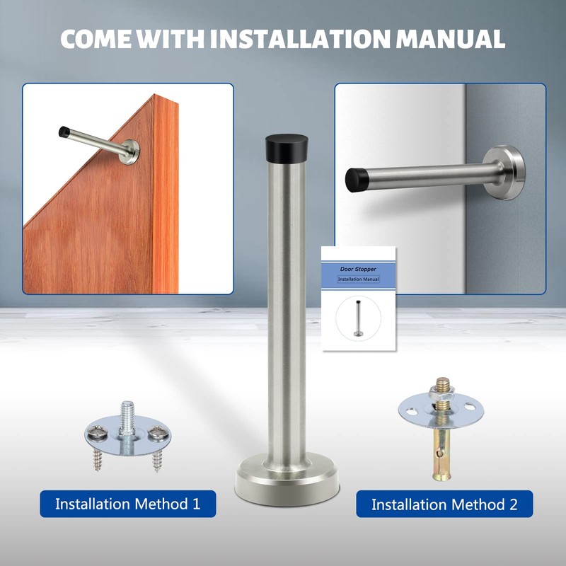 Door Stops, Long Door Stopper, 6 Inch Door Stop Stainless