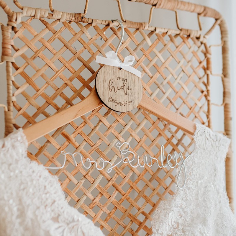 Wooden Wedding Suit Hanger Tag for Father of the Bride/Groom/Page