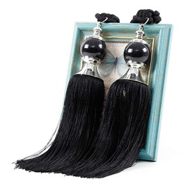 1 Pair Curtain Hold Backs Rope Tie Backs Tassel Tie backs Crystal Ball Decor,Large Tie Backs Prism Ball Tassel Curtain Rope Tieback