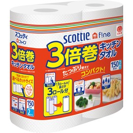 Scotty Fine 3x Roll Kitchen Towel, 150 Cut, 2 Rolls