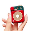 MUZEN Button Speaker Bluetooth Mini Size/Wireless/Retro Style/Cute/Gift(Cherry Red)