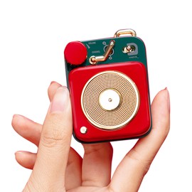 MUZEN Button Speaker Bluetooth Mini Size/Wireless/Retro Style/Cute/Gift(Cherry Red)