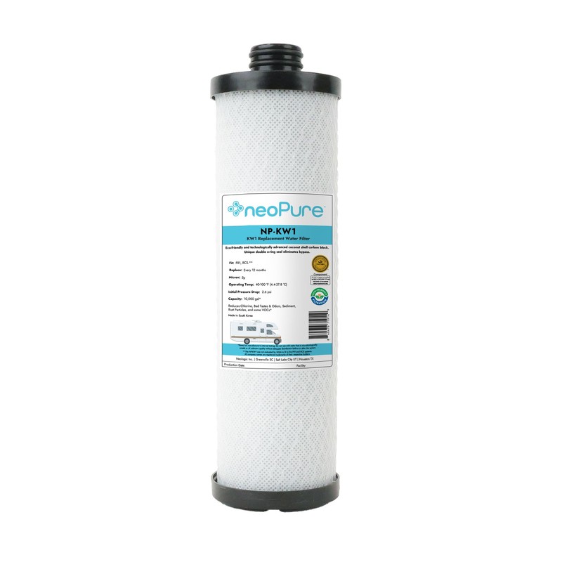 Neo-Pure NP-KW1 WaterPur KW1 Compatible 10" Carbon Block Filter for