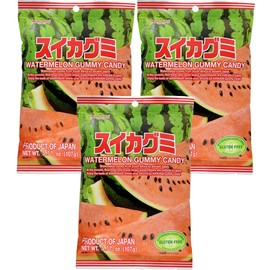 Kasugai Watermelon Gummy Candy 3.77oz (3 Pack)