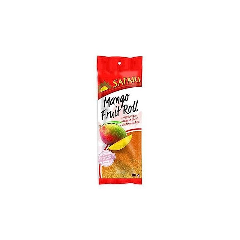 Safari Fruit Rolls Mango 80g Pack