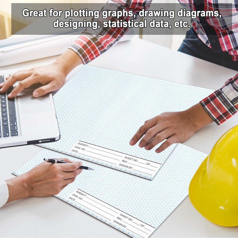 1 Pack 50 Sheets 8.5" x 11" Isometric Graph Paper