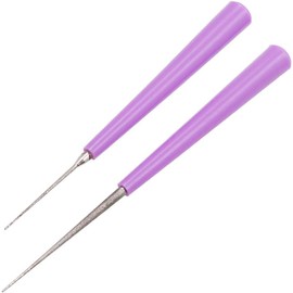 2 Piece Purple Diamond Tipped Bead Reamer Tool for DIY Jewelry Making, Pearls Beading Hole Expander Enlarger Tool Sets Hand Tools