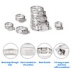 Glarks 100Pcs Adjustable 8-44mm Range 304 Stainless Steel Worm Gear