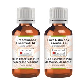 Greenwood Essential Pure Oakmoss Essential Oil (Evernia prunastri) Steam Distilled (Pack of Two) 5ml X 2 (0.16 oz)
