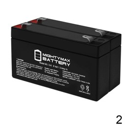 Mighty Max Battery 6V 1.3AH - 60-914 - Back-up Battery for GE Simon XT Panel - 2 Pack Brand Product