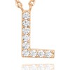 White Gold Plated Cubic Zirconia Initial Necklace | Letter Dainty