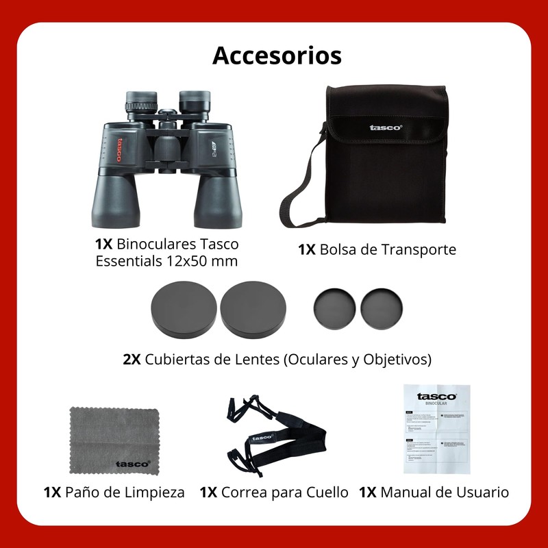 Tasco TAS170125-BRK Essentials Binoculars 12x50 , Black