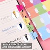 6 Sheets Book Tabs, Sticky Tabs Page Markers, Colorful Index