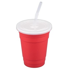 G.E.T. SC-16-R-EC Red 16 oz. Reusable Tumbler Polypropylene Reusable Tumbler Collection (Pack of 4)
