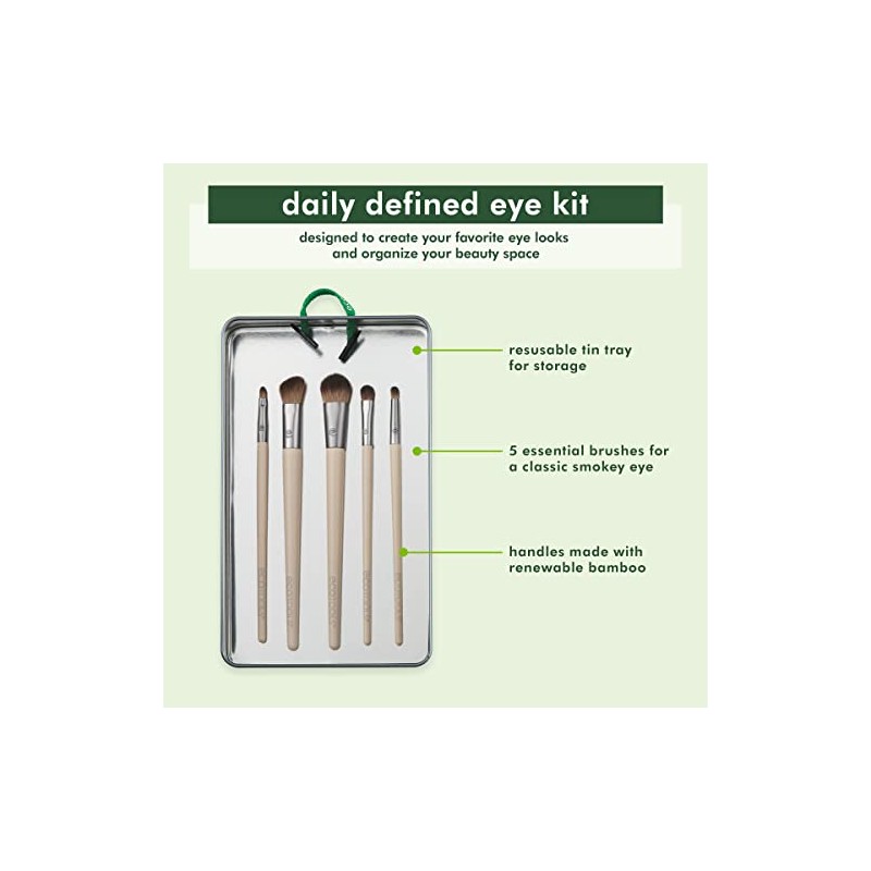 EcoTools, Daily Defined Eye Kit, Set de Brochas para Ojos,