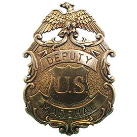 Sheriff Badge Eagle US Deputy Marshal Messingfarbend