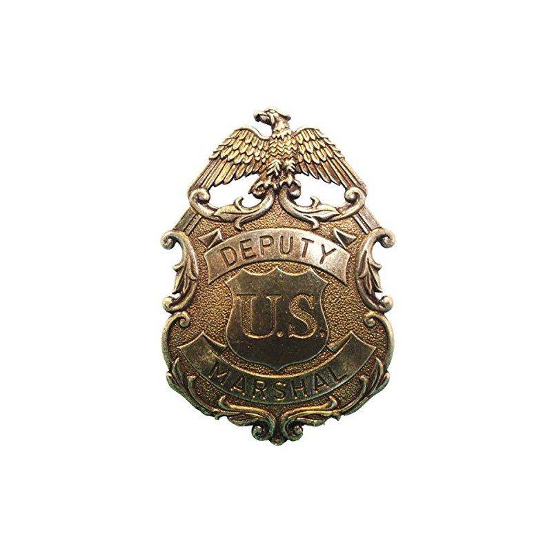 Sheriff Badge Eagle US Deputy Marshal Messingfarbend