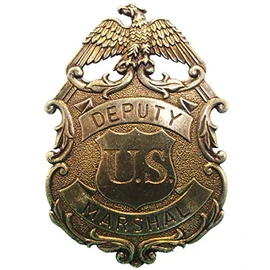 Sheriff Badge Eagle US Deputy Marshal Messingfarbend