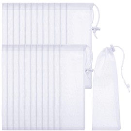Lint Traps Catcher for Washing Machine Nylon Mesh Lint Traps for Home Laundry Washing Machine Drain Systems Discharge Hoses Filter, 9.4 x 3.1 Inch (24 Pieces)