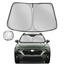Fonowka Windshield Sun Shade for 2018-2025 Su-baru Crosstrek Foldable Sun Sunshade for Car Front Window Blocks UV Rays and Heat Automotive Interior Protector Custom Fit Accessories