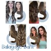Hetto Remy Real Hair Tape-In Extensions, Balayage, Black with Grey,