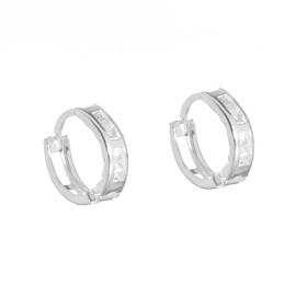 Arracadas de Plata mini con zirconia, plata 925 certificada. Accesorio y joyería para mujer. Para regalos para mamá, cumpleaños, día de San Valentín, 10 de mayo, 14 de febrero, aniversario, navidad y para cualquier ocasión especial. Regalo perfecto para 