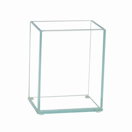 Flower Glass Vase Decorative Centerpiece for Home or Wedding by Royal Imports - Flat Rectangle Plate Glass, 4" W x 5" H, Clear