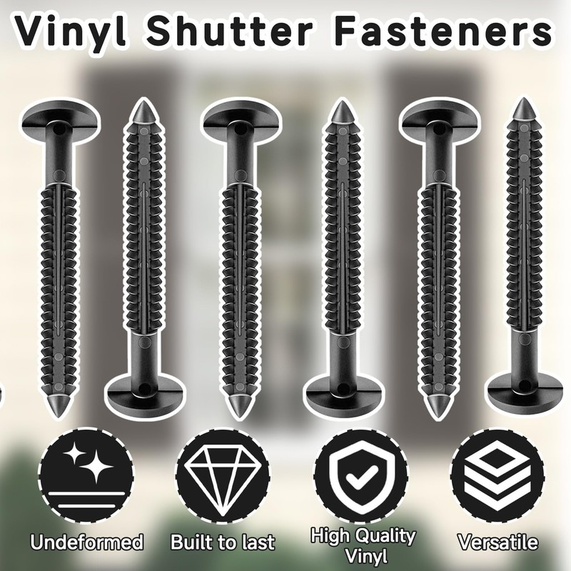 36Pcs 3 Inch Vinyl Shutter Fasteners Strongest Shutter Screws Window