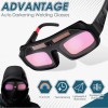 Tellegloww Solar Auto-Darkening Welding Glasses Set w Replacement Lenses for