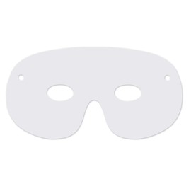 Creativity Street Die Cut Mardi Gras Paper Masks, Assorted Designs, 24 Pack (AC4651) , White