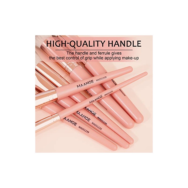 Brochas de Maquillaje Kit 18 Piezas Profesional Sintéticos de Alta