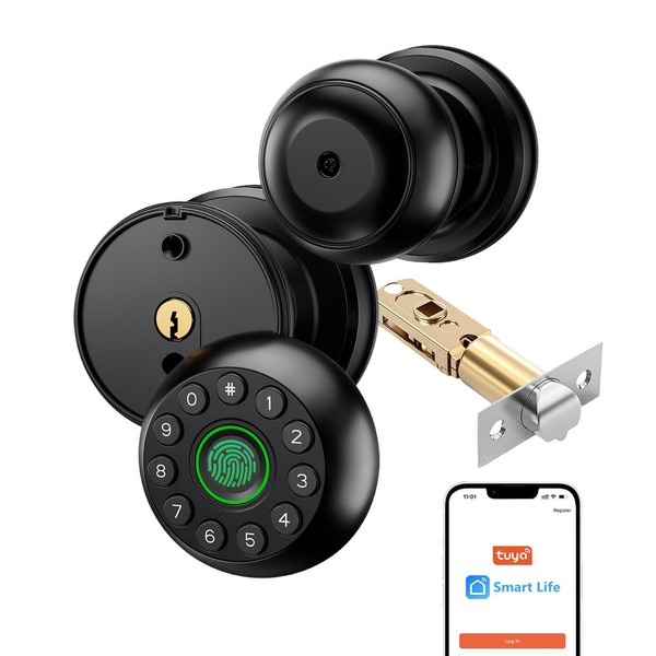 Smart Keypad Door Knob eLinkSmart Fingerprint Door Lock Keyless Entry