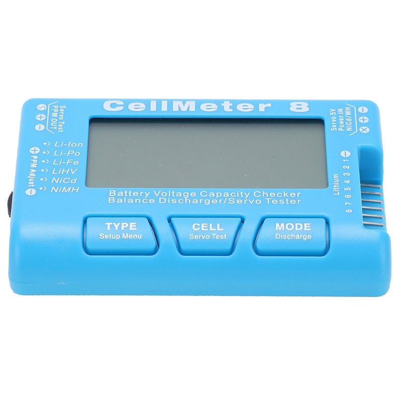 CellMeter‑8 Multifunctional LCD Battery Capacity Checker Backlight Voltage Servo Tester