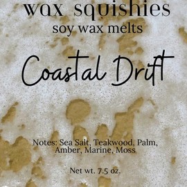 Wax Squishies - 7.5 oz Variety of Scents! Squeeze Wax, Squeezable Wax Melts home fragrance amazing scents:_Coastal Drift