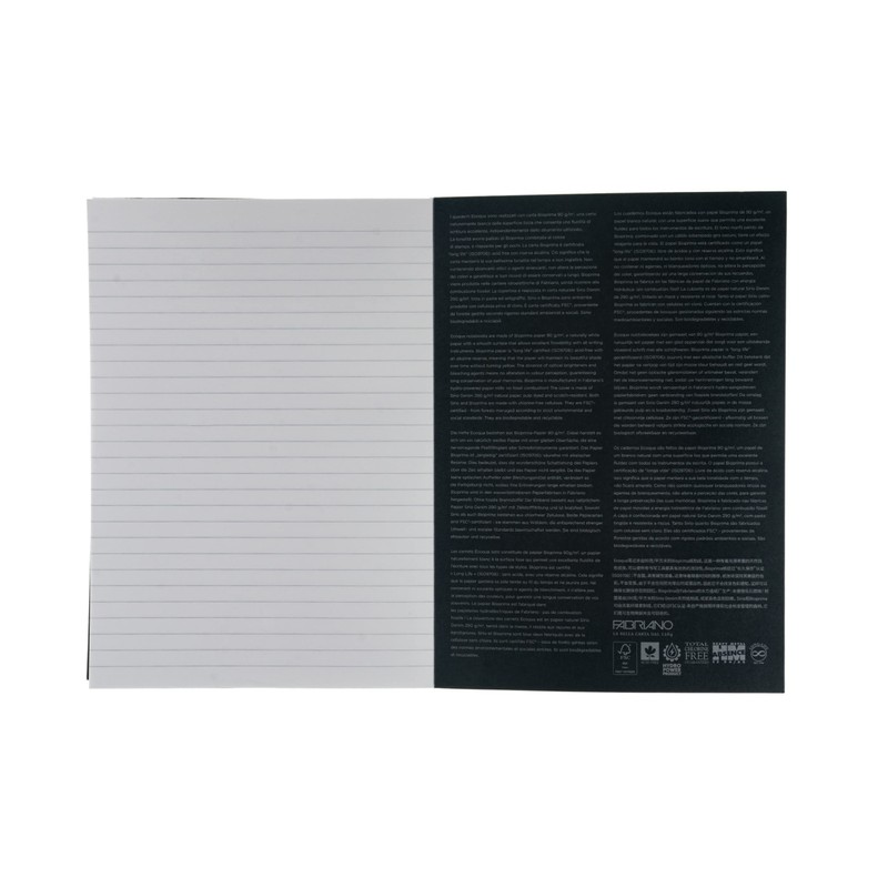 Fabriano Ecoqua Plus Glue-Bound Notebook, 5.8" x 8.3", A5, Lined,