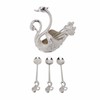 Swan Dinnerware Set Metal Tableware Cutlery Set Decorative Swan Base