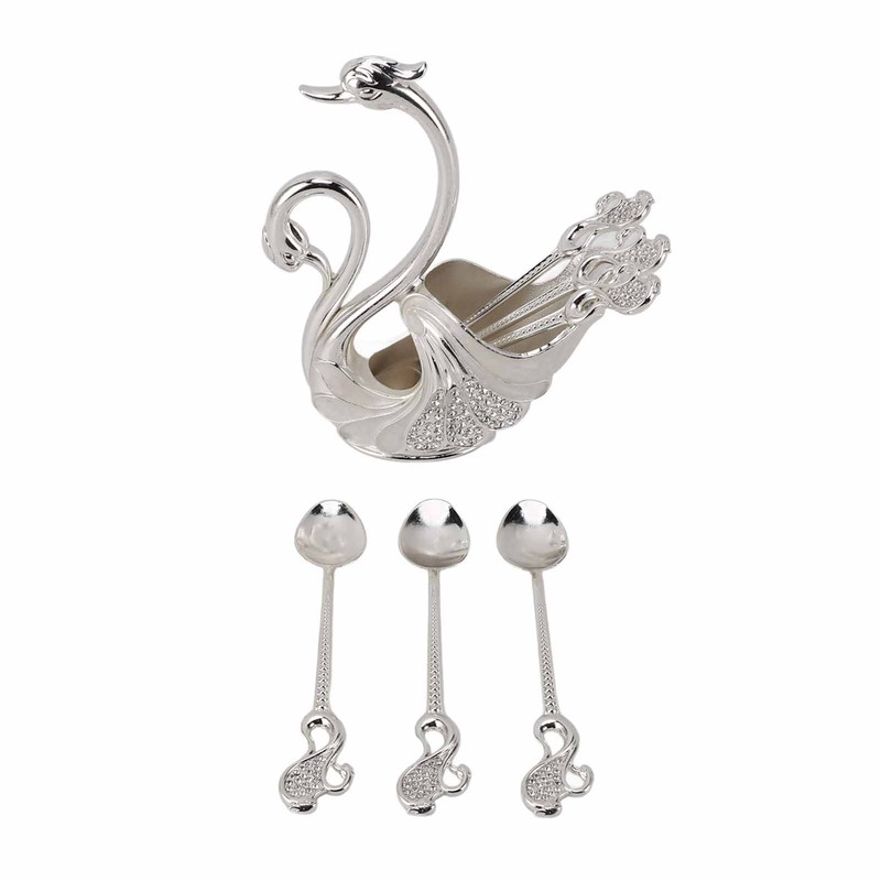 Swan Dinnerware Set Metal Tableware Cutlery Set Decorative Swan Base