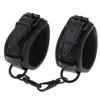 zalati Black Adjustable PU Leather Ankle Cuff Cover for Decorative