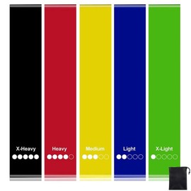 Resistance Bands Set, Workout Resistance Bands Pull Up Assistance Bands Exercise Bands Long Stretch Bands for Men & Women for Yoga, Pilates,Strength Training and Physiotherapy